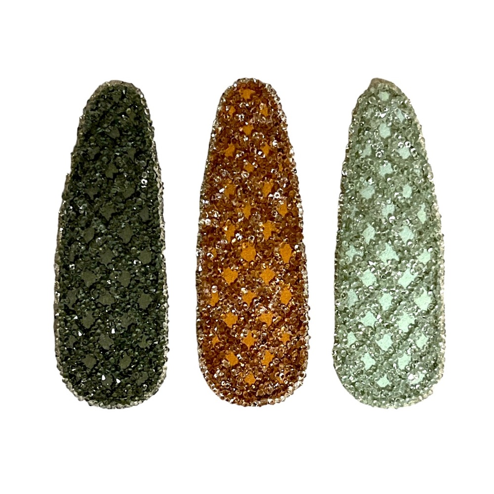 Anthropologie flocked hair clips